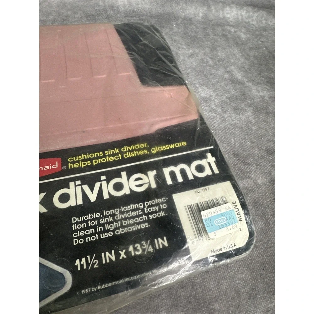 VTG 1987 Rubbermaid Twin Sink Divider Mat 11.5